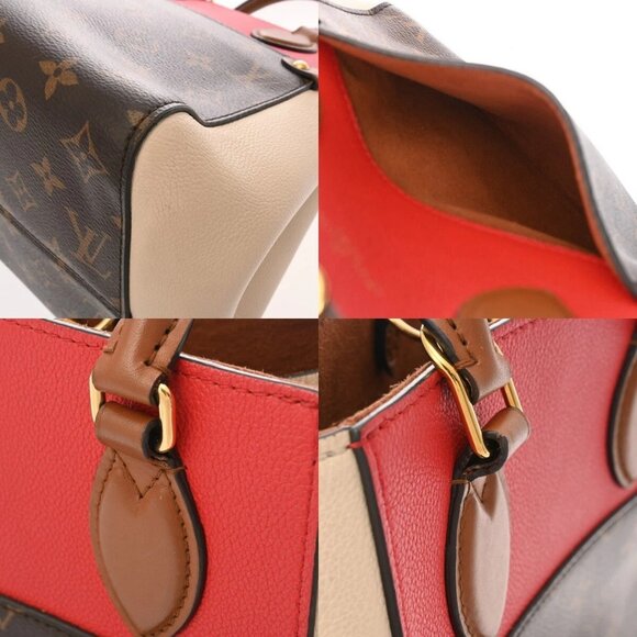 LOUIS VUITTON Monogram Fold Tote PM 2WAY Cerise/Crème/Noir - Picture 6 of 10